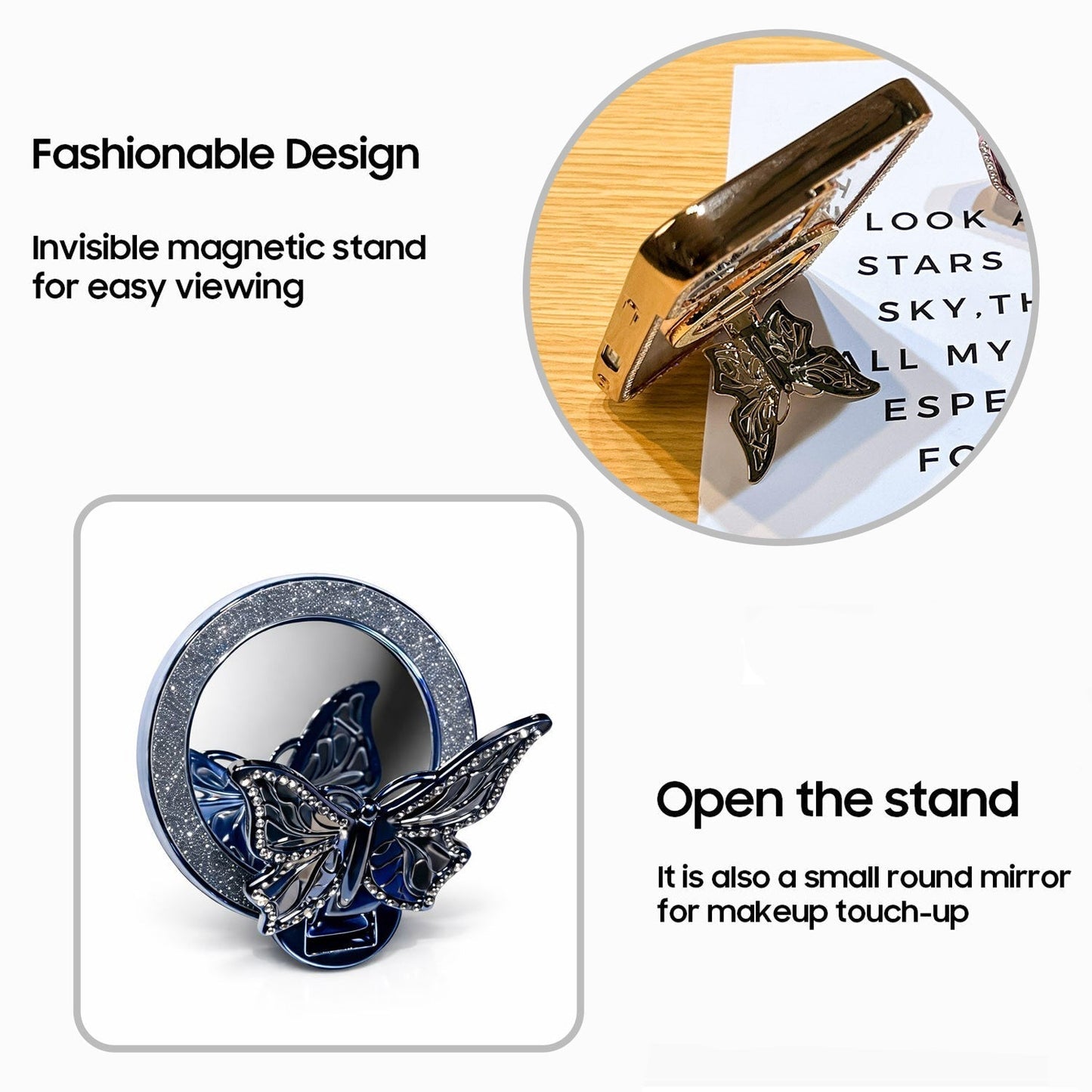 Vivo Y400 Pro 5G Premium Butterfly Stand Airbags Case (Buy 1 Get 1 Free Surprise Cover)