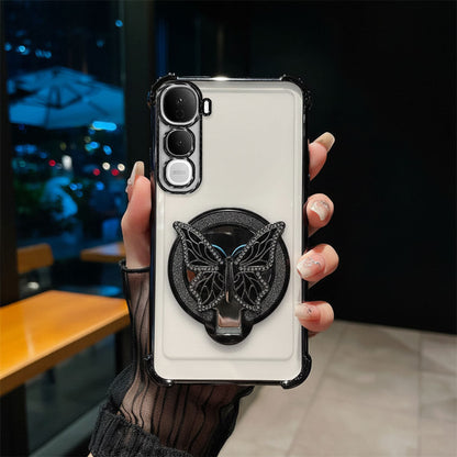 Vivo Y400 Pro 5G Premium Butterfly Stand Airbags Case (Buy 1 Get 1 Free Surprise Cover)