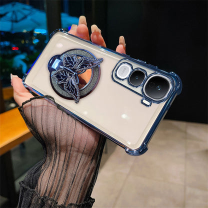 Vivo Y400 Pro 5G Premium Butterfly Stand Airbags Case (Buy 1 Get 1 Free Surprise Cover)