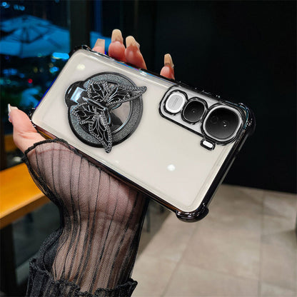 Vivo Y400 Pro 5G Premium Butterfly Stand Airbags Case (Buy 1 Get 1 Free Surprise Cover)