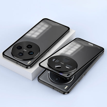 Vivo X300 5G Aluminium Metal Bumper Shield Transparent Back Case