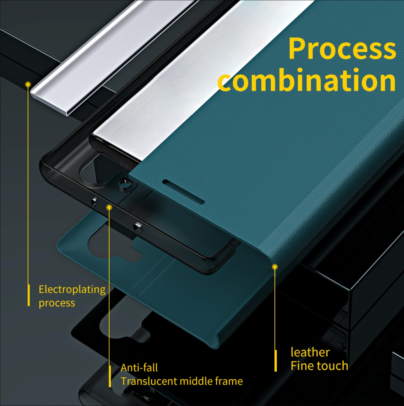 flip cover materials and process
