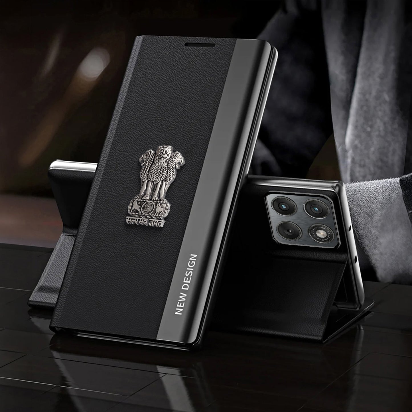 Motorola Edge 70 Fusion 5G Satyamev Jayate Flip Leather Case