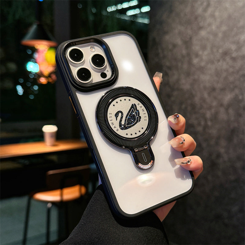 iPhone 16 Pro / 16 Pro Max Luxury Duck Ring Stand Shockproof Magnetic Case