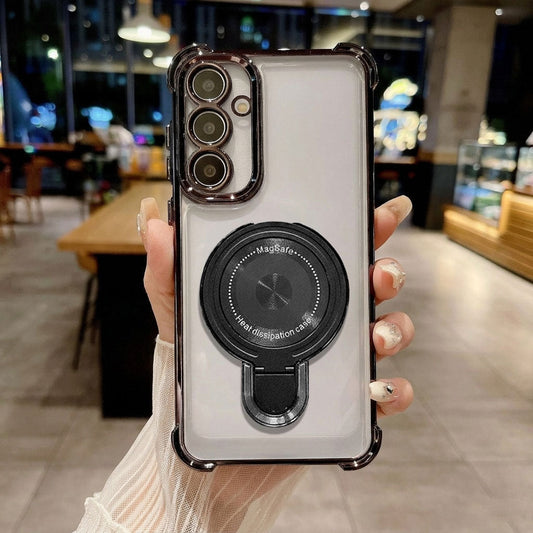 Samsung Galaxy A14 5G Luxury Four Corner Invincible Bracket Ring Stand Case