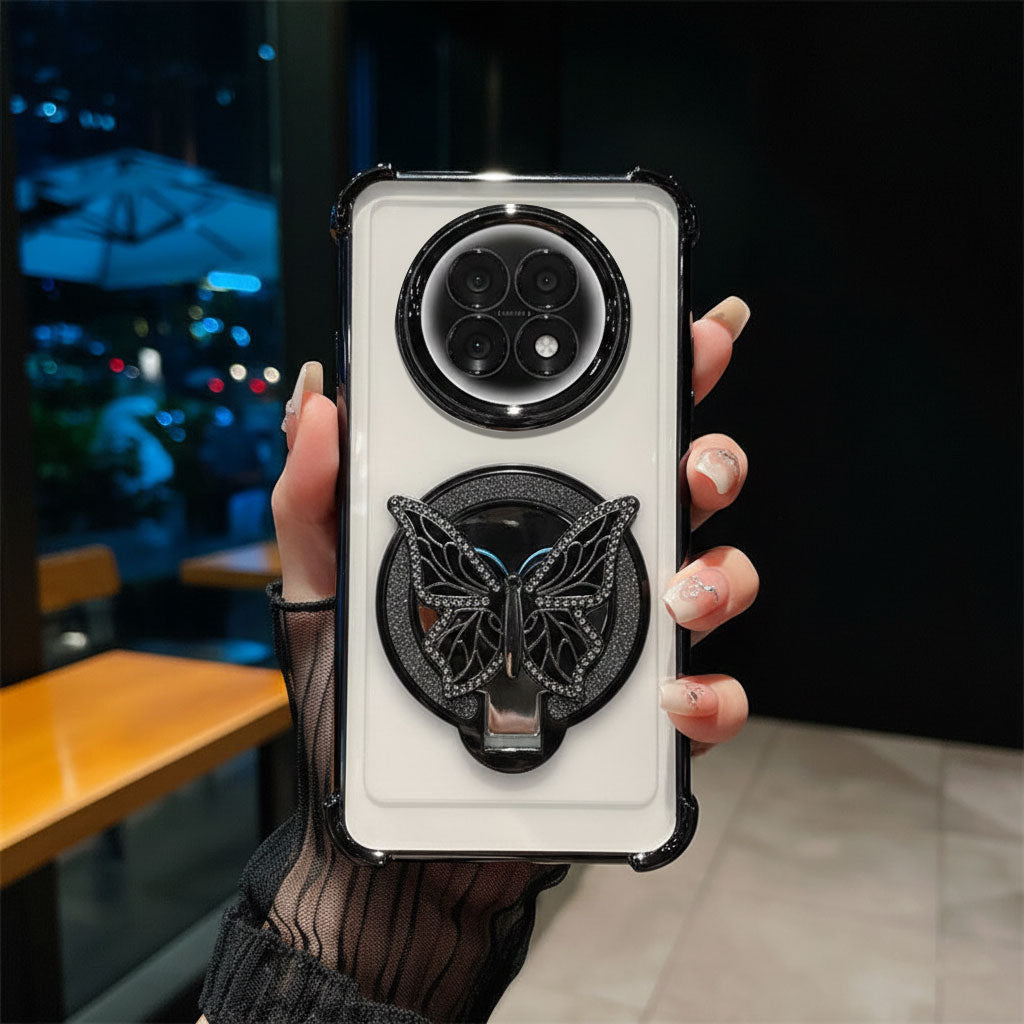 Oppo F31 Pro+ 5G Premium Butterfly Stand Airbags Case (Buy 1 Get 1 Free Surprise Cover)