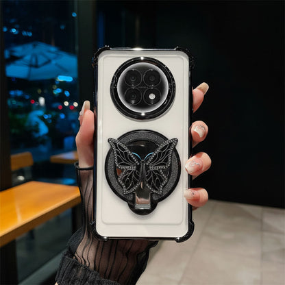 Oppo F31 Pro+ 5G Premium Butterfly Stand Airbags Case (Buy 1 Get 1 Free Surprise Cover)