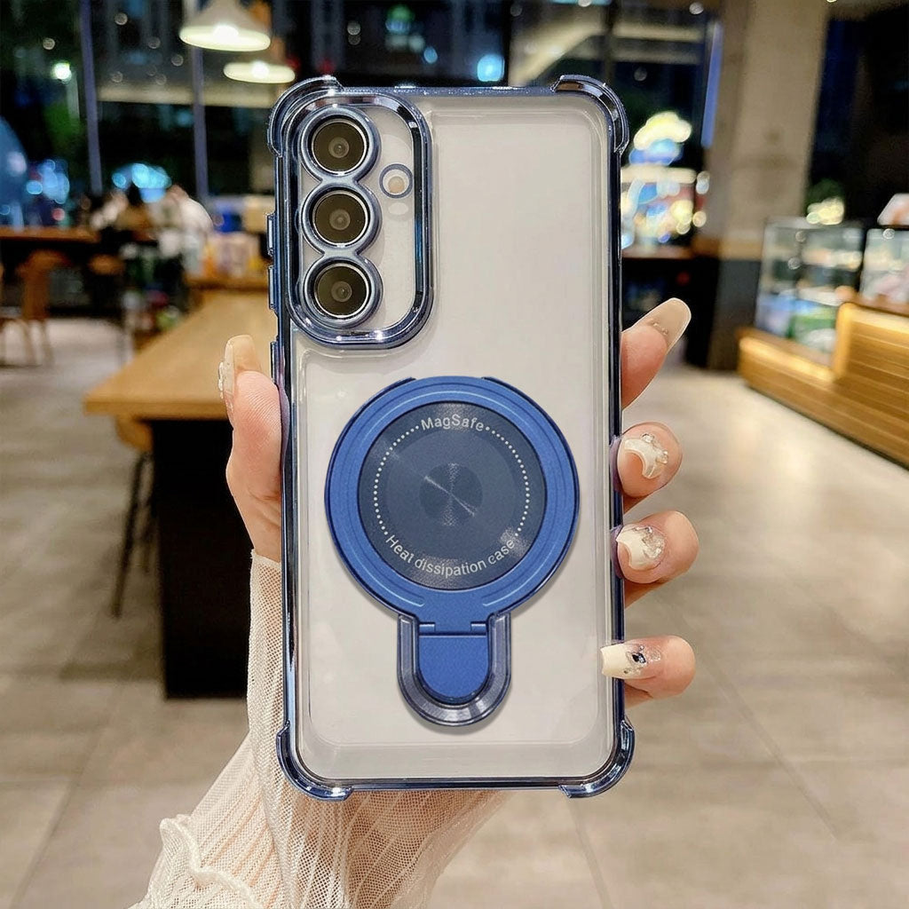 Samsung Galaxy A56 5G Luxury Four Corner Invincible Bracket Ring Stand Case (Buy 1 Get 1 Surprise Cover)