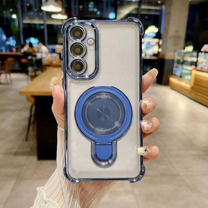 Samsung Galaxy A56 5G Luxury Four Corner Invincible Bracket Ring Stand Case (Buy 1 Get 1 Surprise Cover)