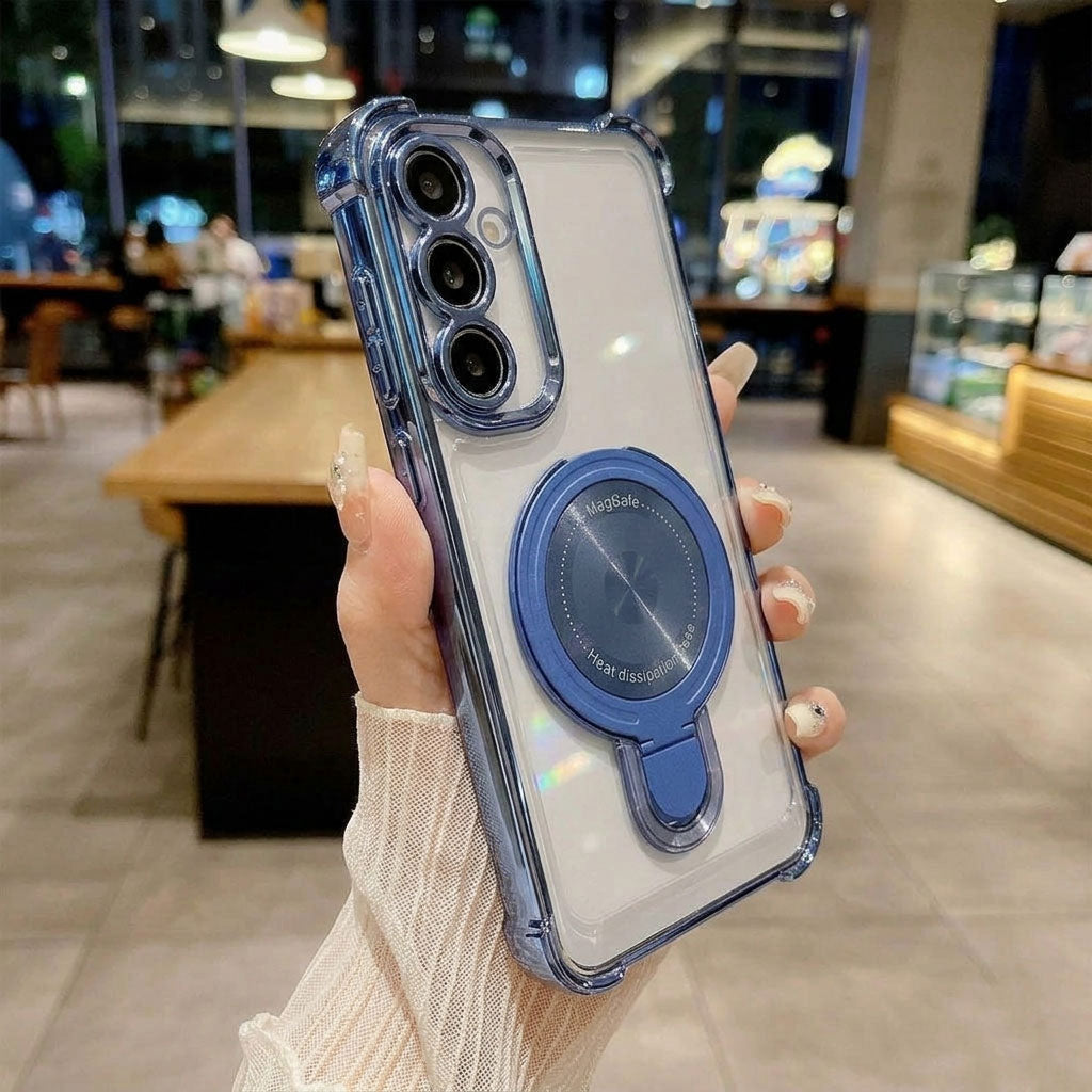 Samsung Galaxy A56 5G Luxury Four Corner Invincible Bracket Ring Stand Case (Buy 1 Get 1 Surprise Cover)