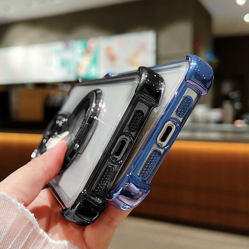 Motorola Edge 50 Neo 5G Original Luxury Magnifier Ring Stand Shockproof Airbags Corner Case