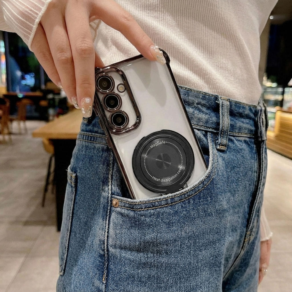 Samsung Galaxy A56 5G Luxury Four Corner Invincible Bracket Ring Stand Case (Buy 1 Get 1 Surprise Cover)