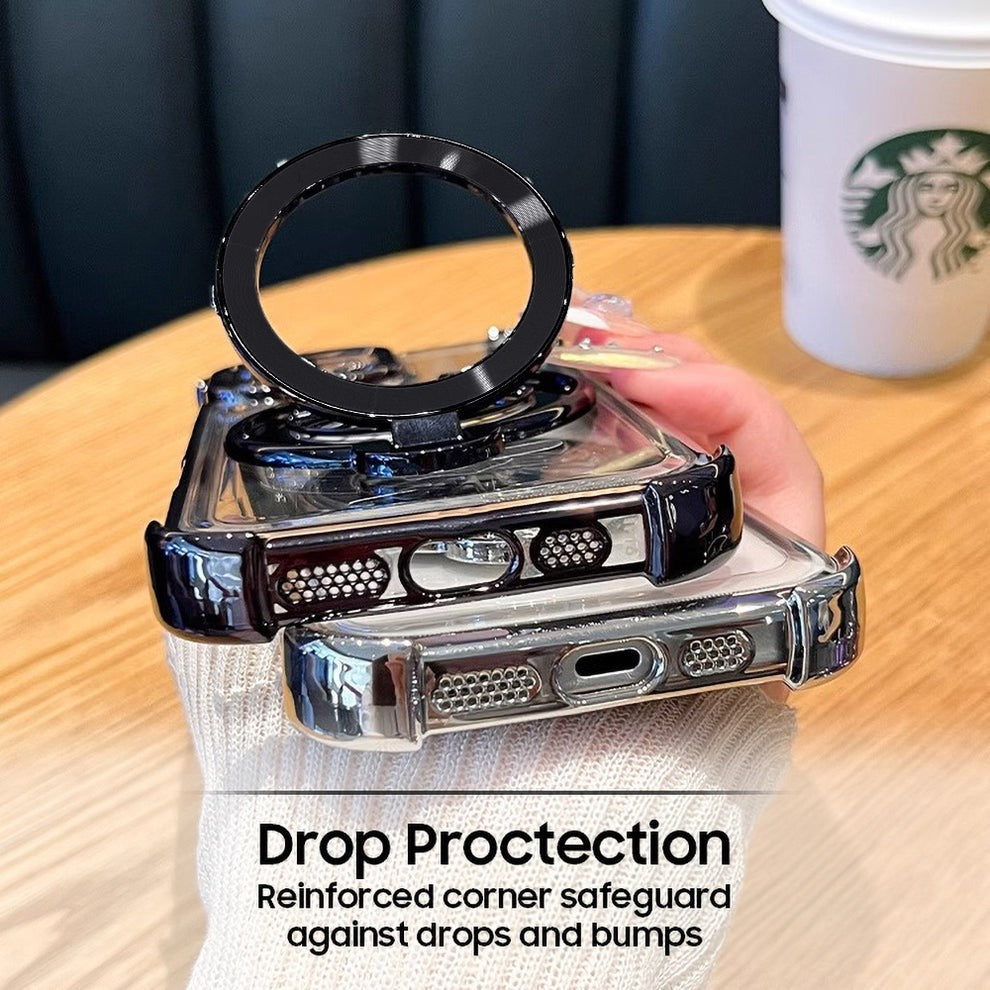 Samsung Galaxy A56 5G Luxury Four Corner Invincible Bracket Ring Stand Case (Buy 1 Get 1 Surprise Cover)