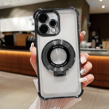 Oppo Reno 15 5G Original Luxury Magnifier Ring Stand Shockproof Airbags Corner Case