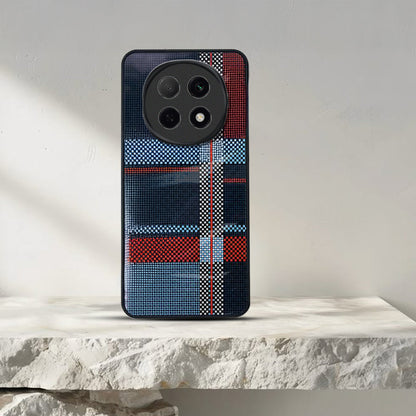 Oppo F29 Pro Luxury Grid Pattern Glass Back Shockproof Case