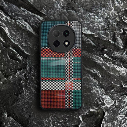 Oppo F29 Pro Luxury Grid Pattern Glass Back Shockproof Case