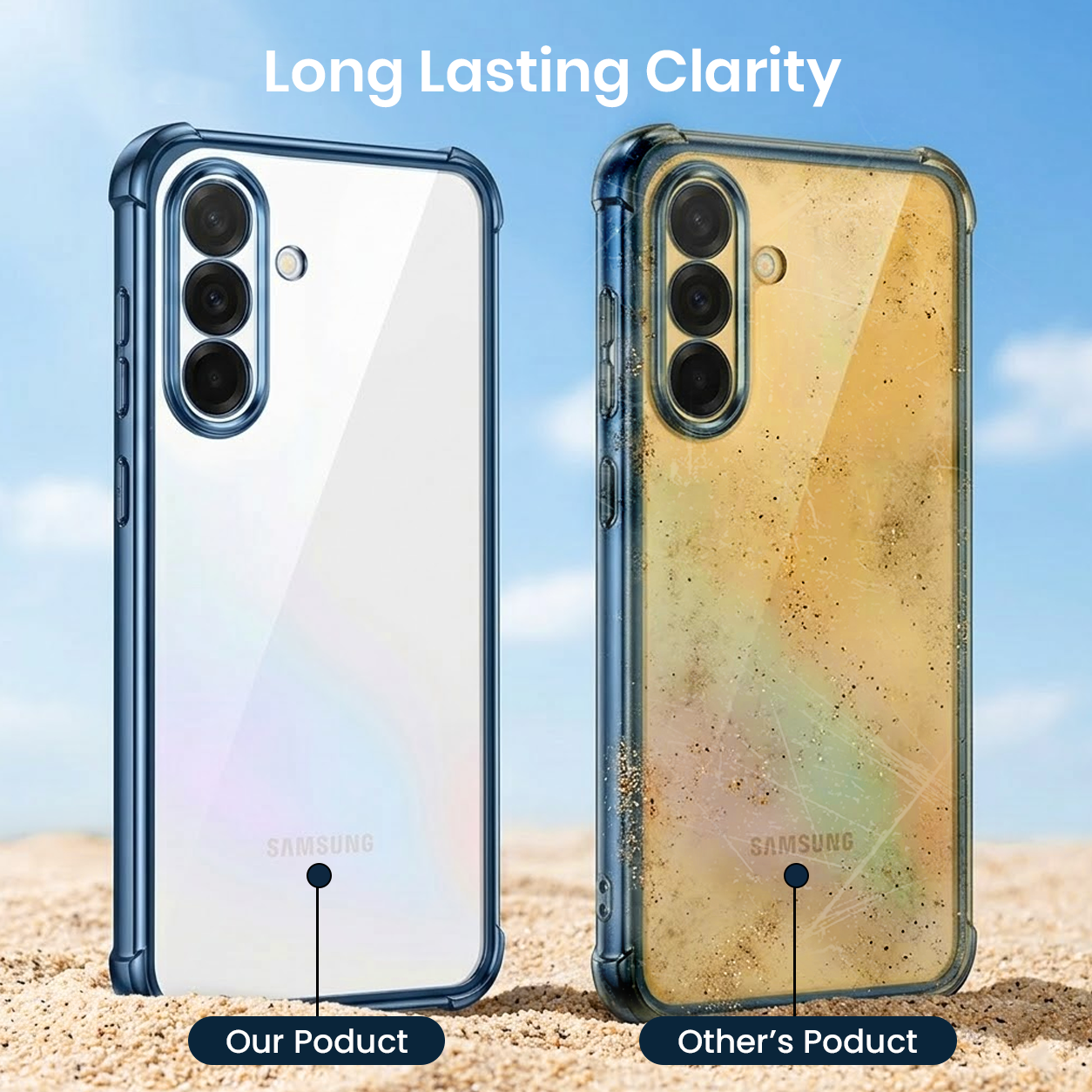 Samsung Galaxy M56 5G Anti-Yellow Electroplating Transparent Airbags Case