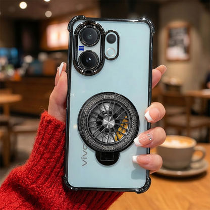 Vivo V60 5G Premium Stress Buster Wheel Rotating Shockproof Airbags Case (Buy 1 Get 1 Surprise Cover)