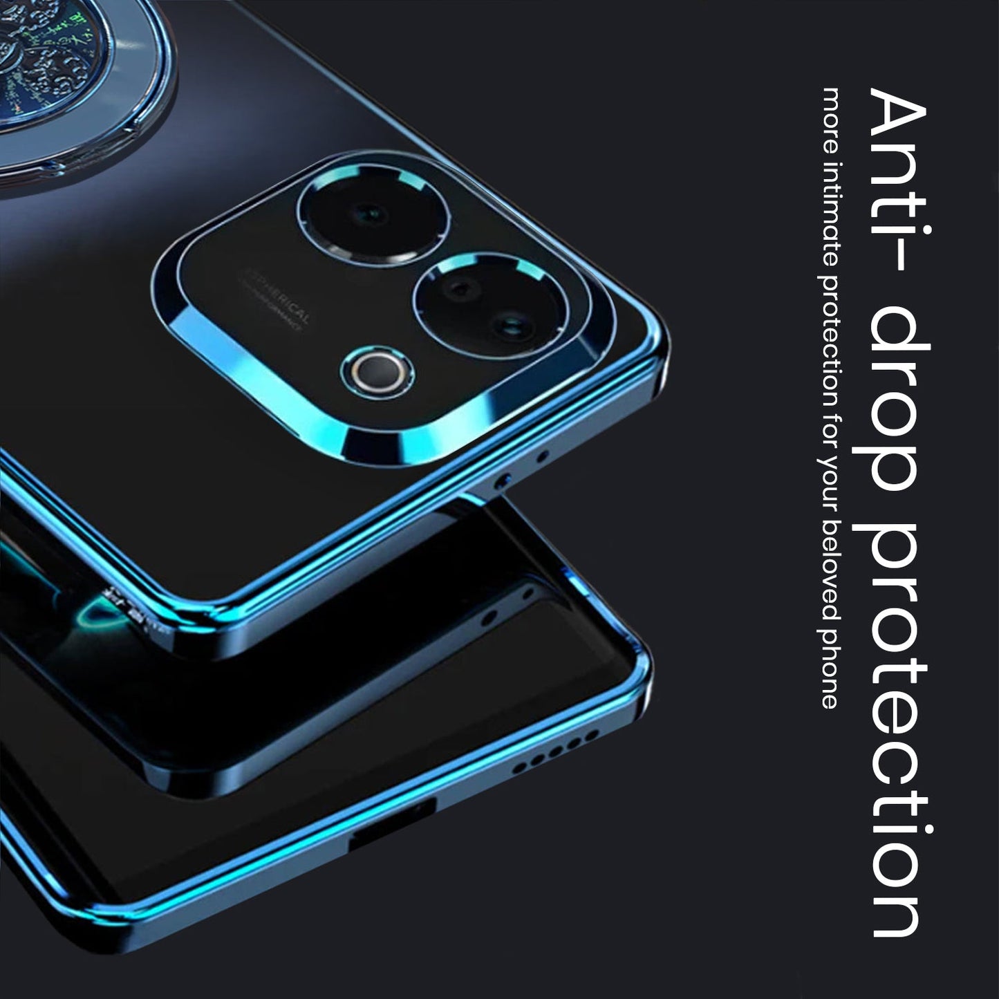 Vivo T3 Pro 5G Electroplating Reflective Fidget Rotating Back Case