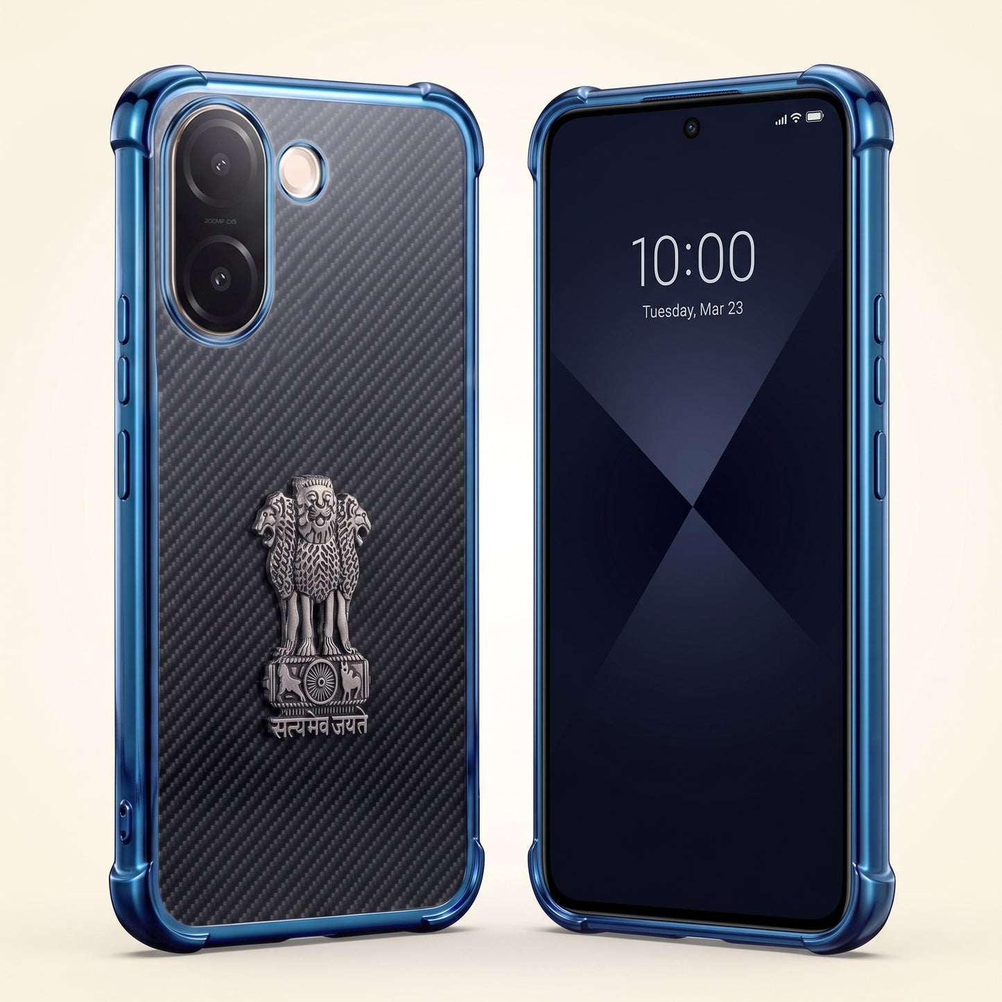 Vivo V60e 5G Satyamev Jayate 3D Metal Emblem Back Case