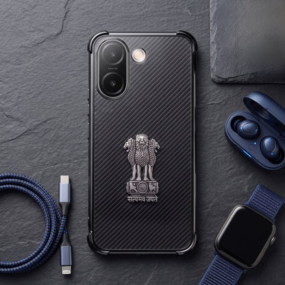 Vivo V60e 5G Satyamev Jayate 3D Metal Emblem Back Case