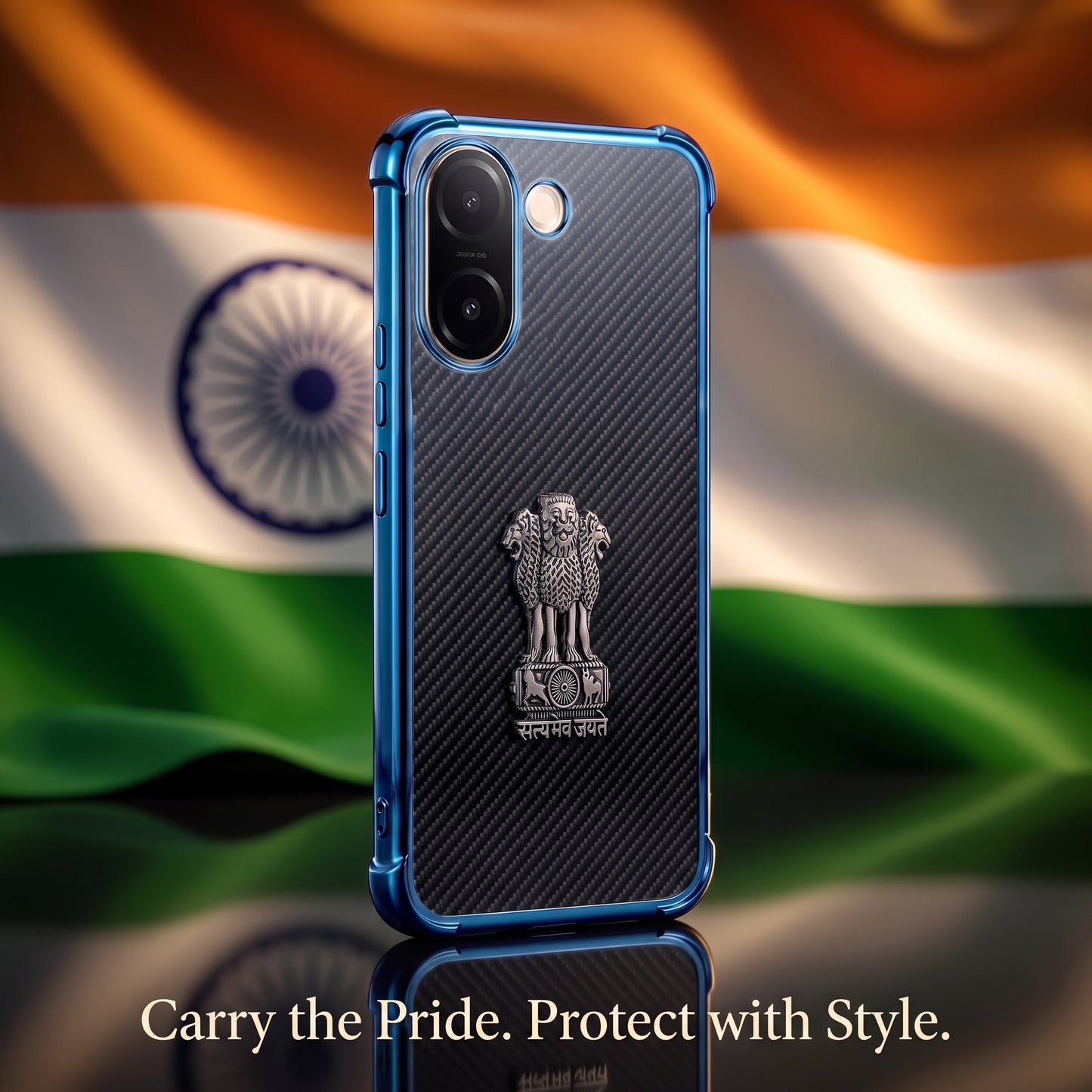 Vivo V60e 5G Satyamev Jayate 3D Metal Emblem Back Case