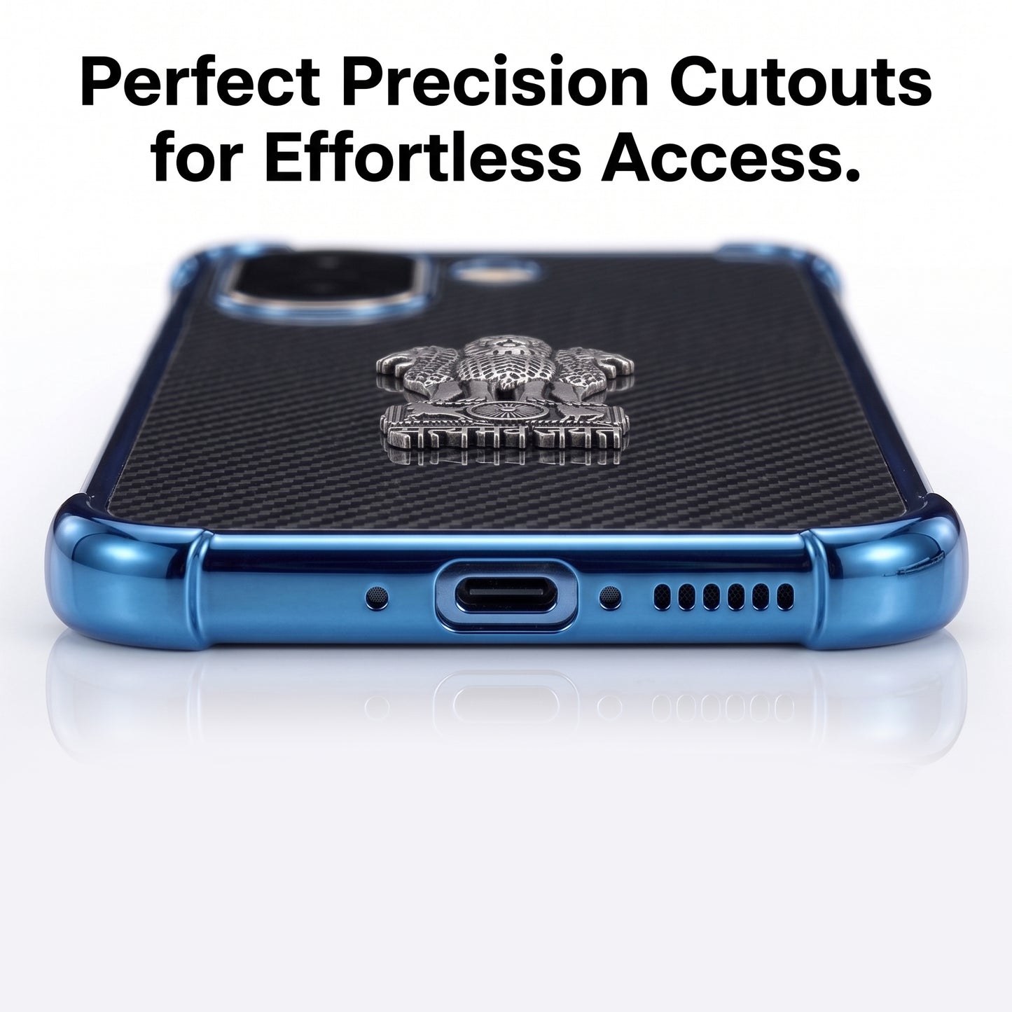 Vivo V60e 5G Satyamev Jayate 3D Metal Emblem Back Case