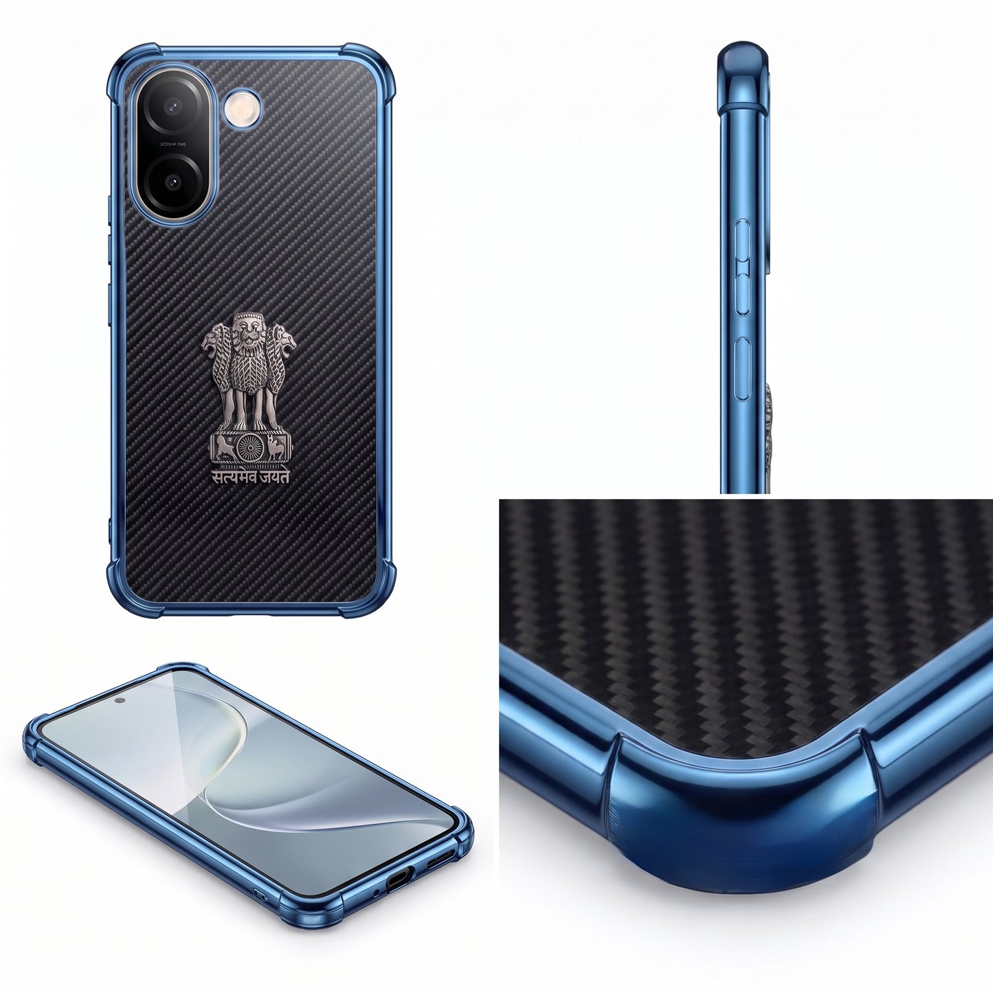 Vivo V60e 5G Satyamev Jayate 3D Metal Emblem Back Case