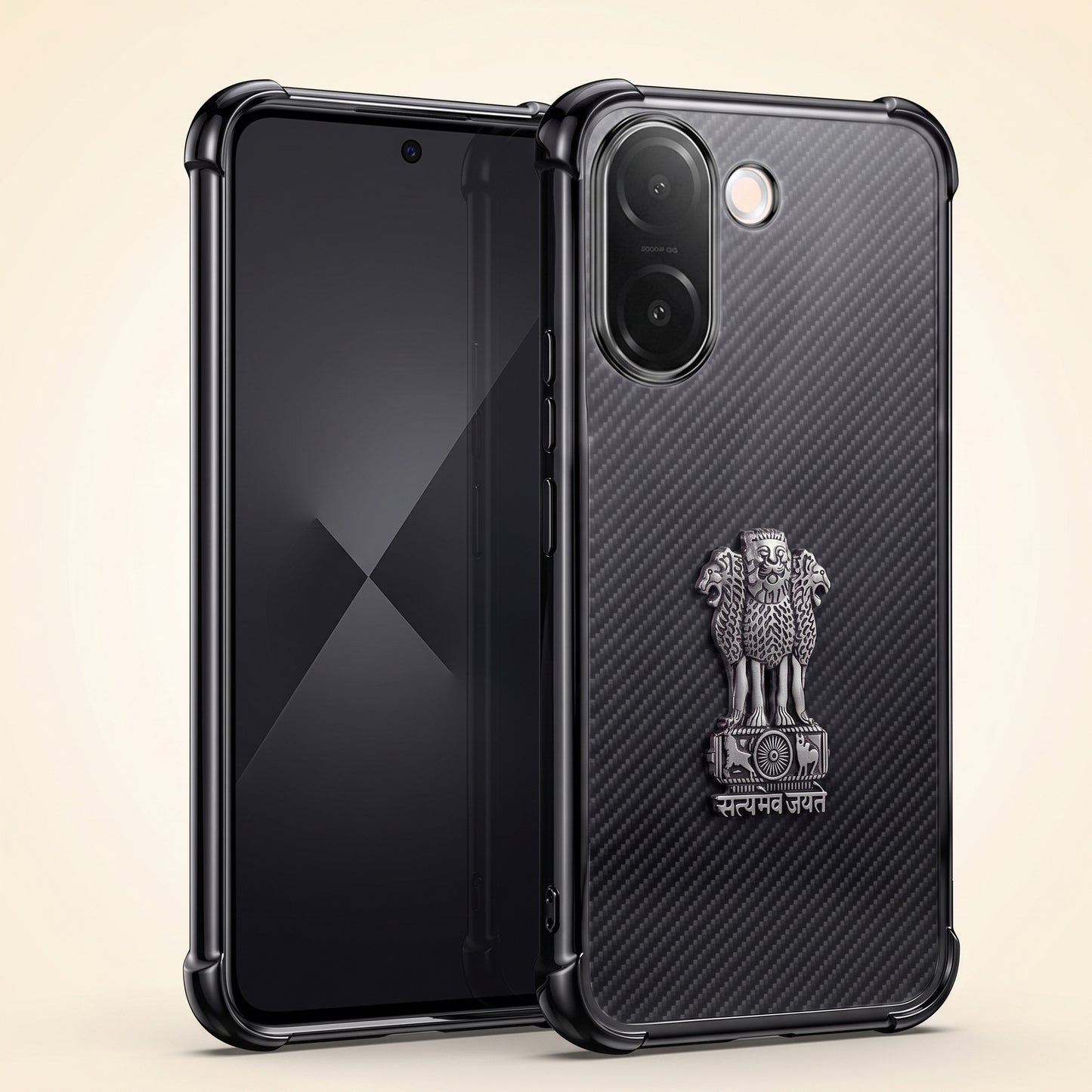Vivo V60e 5G Satyamev Jayate 3D Metal Emblem Back Case