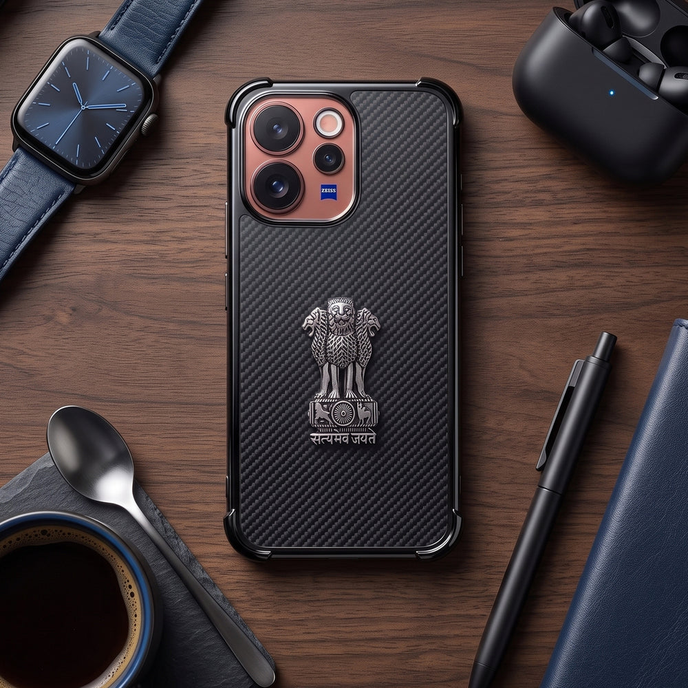 Vivo V70 5G Satyamev Jayate 3D Metal Emblem Back Case