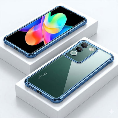 Vivo Y200 5G Anti-Yellow Electroplating Transparent Airbags Case